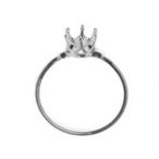 Cuffing ring - base for round zirconia, silver Cuffing ring - base for round zirconia, AG 925 silver