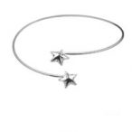 Slip-on bracelet - Star Fancy Stone base, silver Slip-on bracelet - Star Fancy Stone base, AG 925 silver